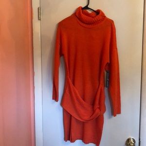 Orange sweater dress sz S,M.L